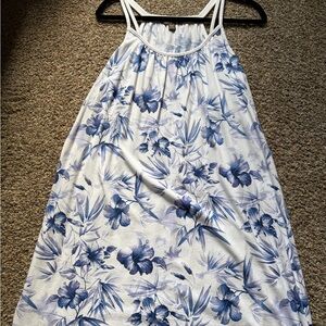 Tommy Bahama Blue and White Floral Mini Dress